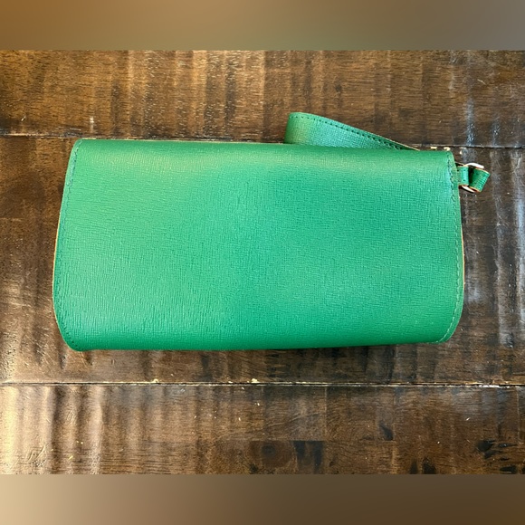 Jantaminiau Green Orange Origami 1st Class Travel Wristlet - Picture 2 of 5